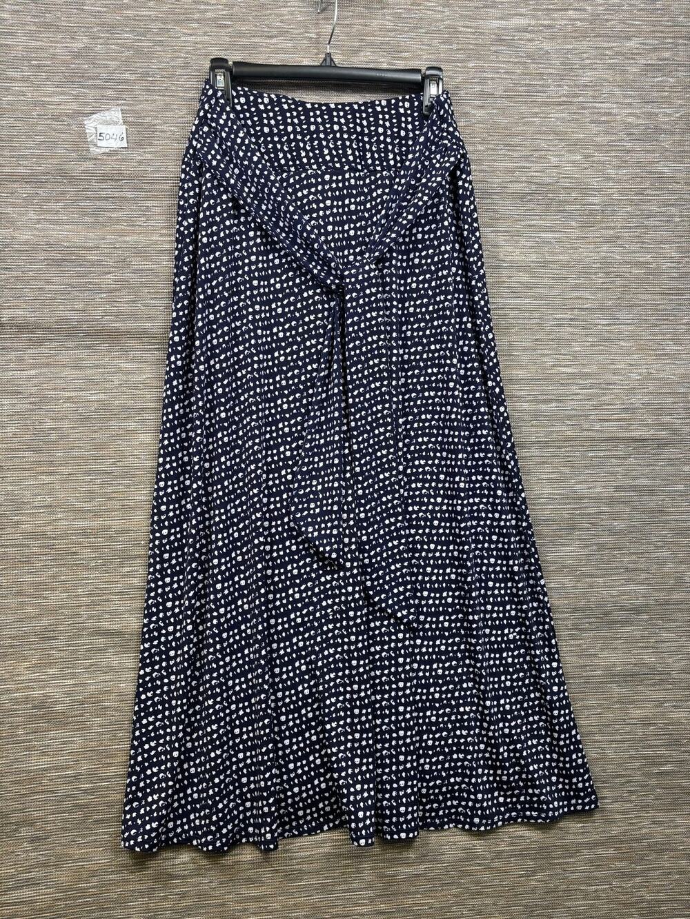 NY Collection Skirt Womens Petite PL Blue Animal Print Midi A Line Jersey NEW